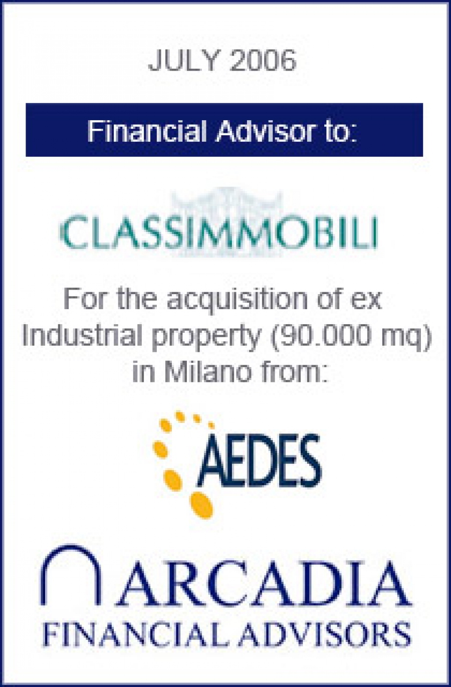 Transaction completed with Classimmobili
