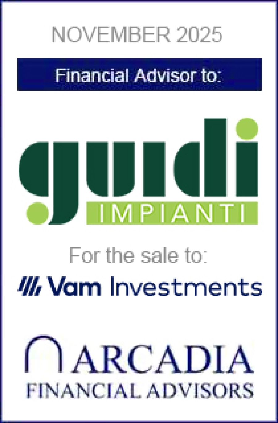 Transaction completed Guidi Impianti